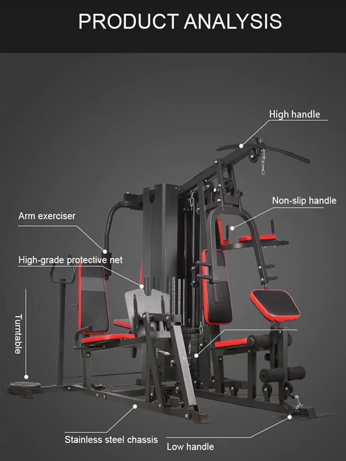 Home gym 5sisi Legpress dengan 2set weight stack Usafit UF580 alat fitness-gym fitnes