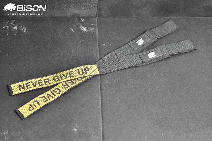 Bison Hand Strap Gym Grip Power Strap Anti Slip - Merah