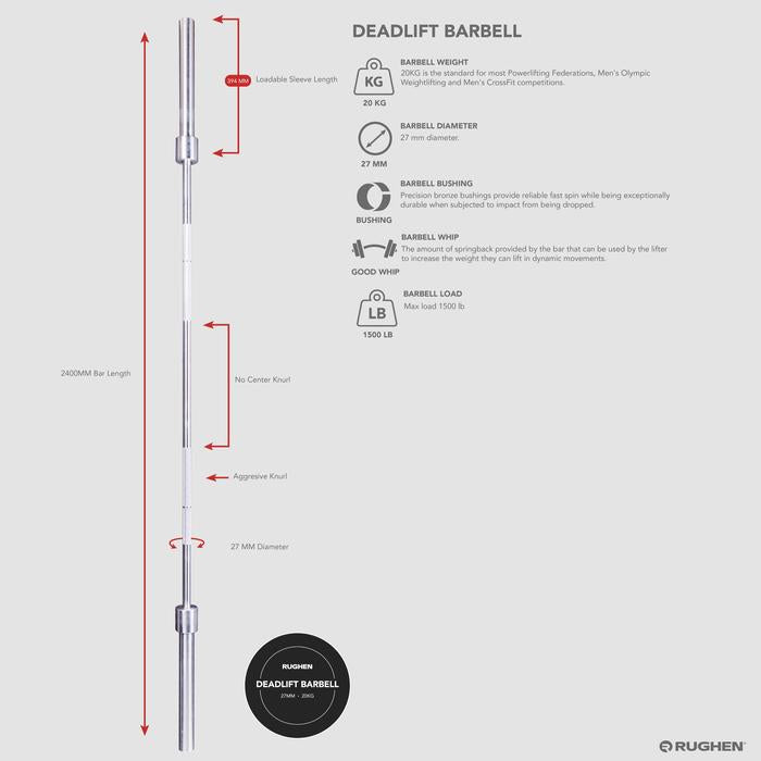RUGHEN Deadlift Bar | Deadlift Barbell