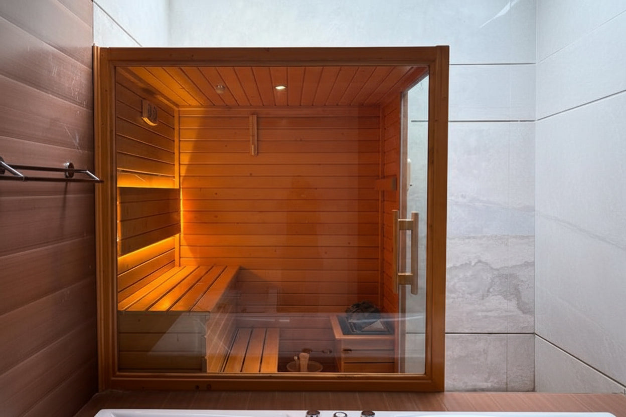 Ruang Sauna Pine Wood 1.5MX1.5MX2M