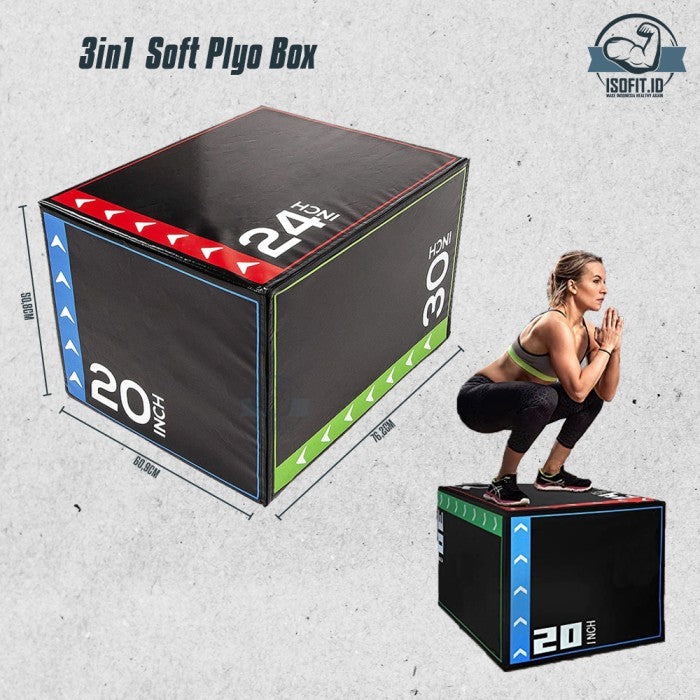 3 IN 1 Plyosoft Jump Box / Plyo Box / Busa Lompat Olahraga