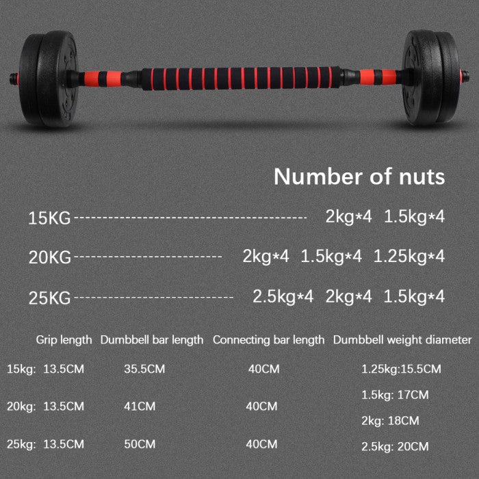 OneTwoFit Dumbbell set 20KG Barbel set Dumbel