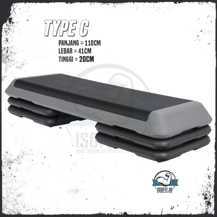Aerobic Exercise Stepper/Papan Step Aerobik 110x41x10/15/20cm - A - 110x41x10cm