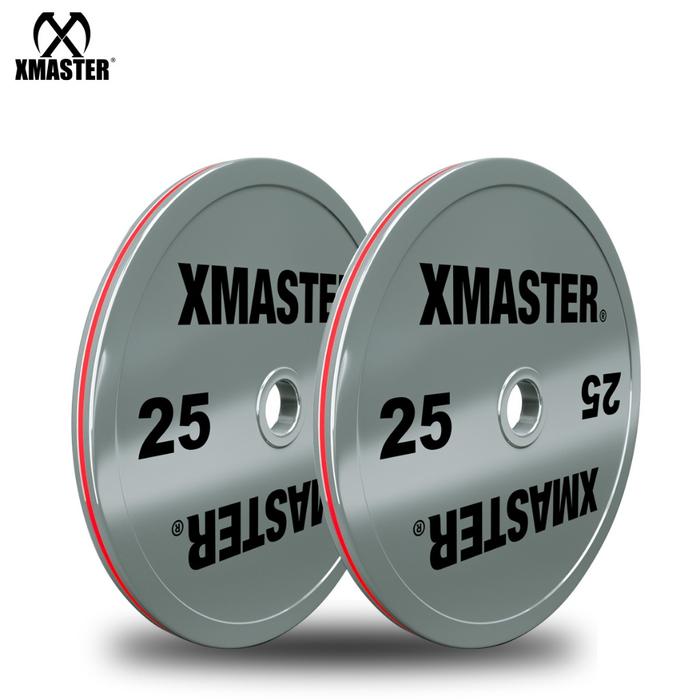 XMASTER Calibrated Steel Powerlifting Plate Chromed, IPF standard Fitness Strength gym ROGUE ELEIKO - 5kg Sepasang