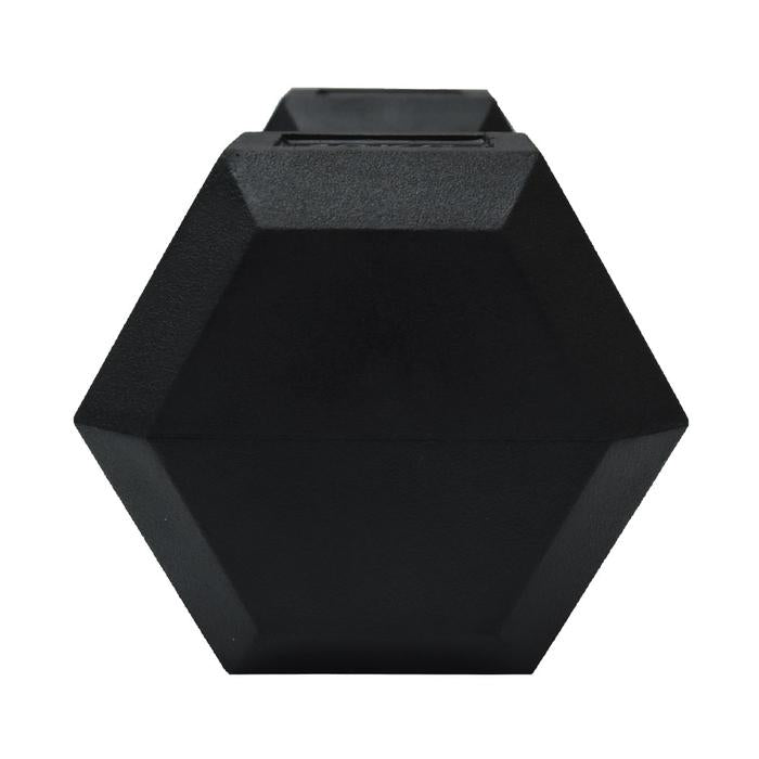 KINETIC DUMBBELL KARET HEXAGONAL 10 KG - HITAM