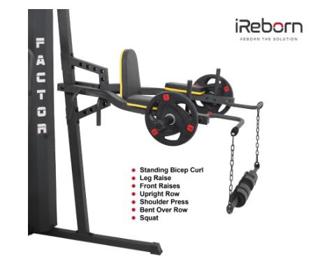 Alat Fitness Home Gym 3 sisi + SAMSAK TINJU 150LBS iReborn Muti Station Home