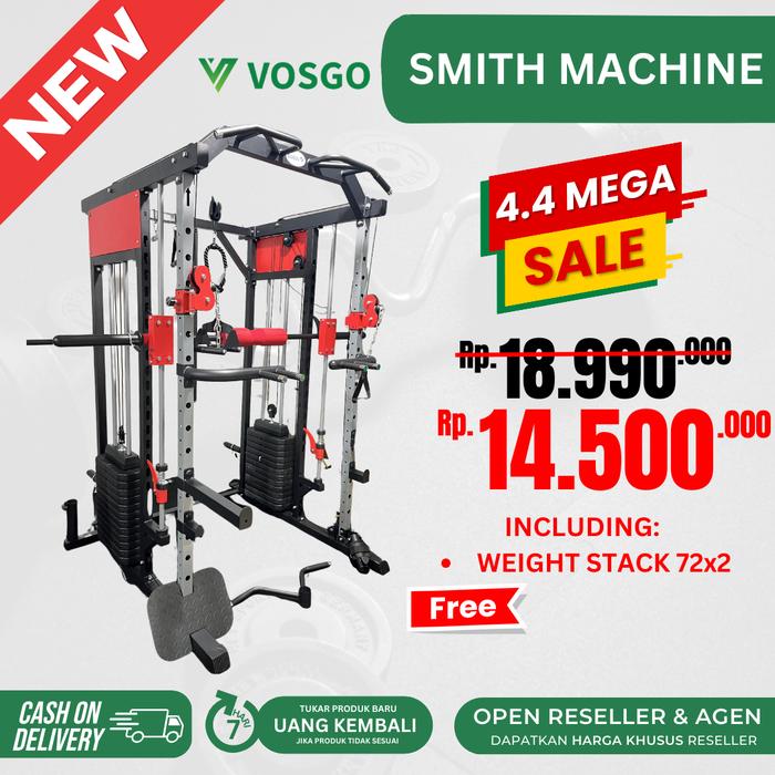 Alat Fitness Smith Machine Multifungsi Vosgo