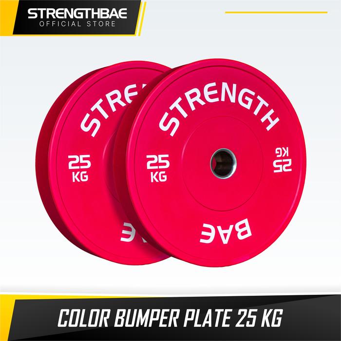 Color Bumper Plate STRENGTHBAE Weight Plates Beban 5 10 15 20 25 Kg - 15 Kg