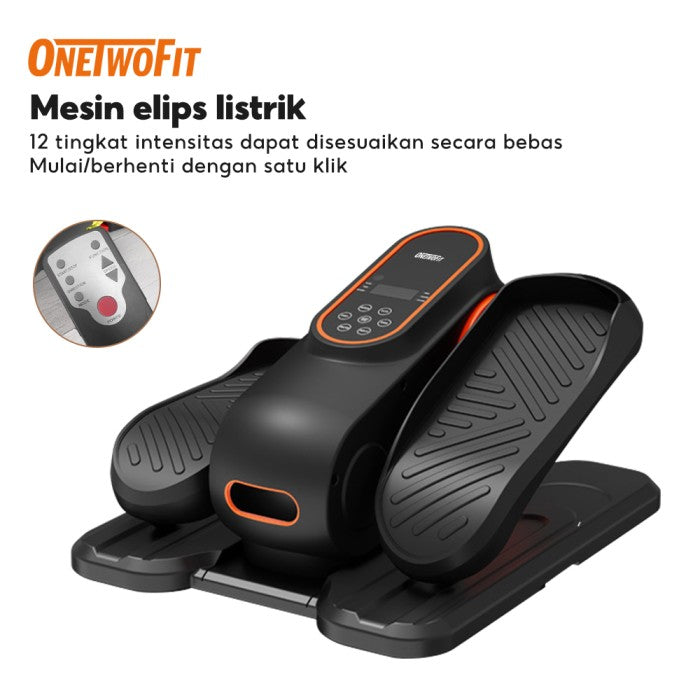 OneTwoFit Mini Exercise Bike Mini Stepper Exercise Bike Sepeda Statis Terapi Portable - Putih