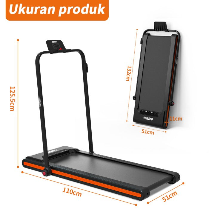 OneTwoFit 2 in 1 Running Pad 2.5HP Treadmill Listrik Lipat Treadmill Alat Fitness Treadmill