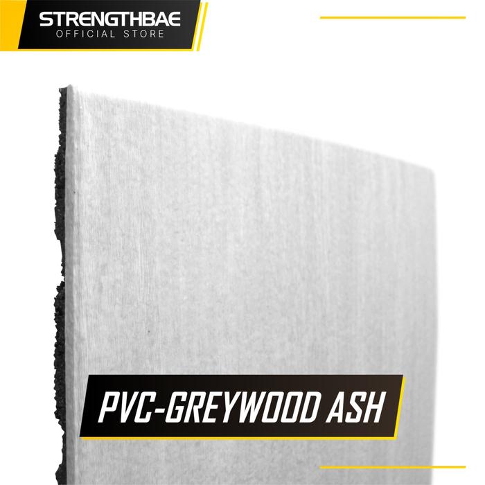 Rubber Mat Gym Flooring Wood Texture STRENGTHBAE Karpet Lantai Corak Kayu Fitness Floor Wooden Pattern Heavy Duty Commercial - Natural Maple PVC