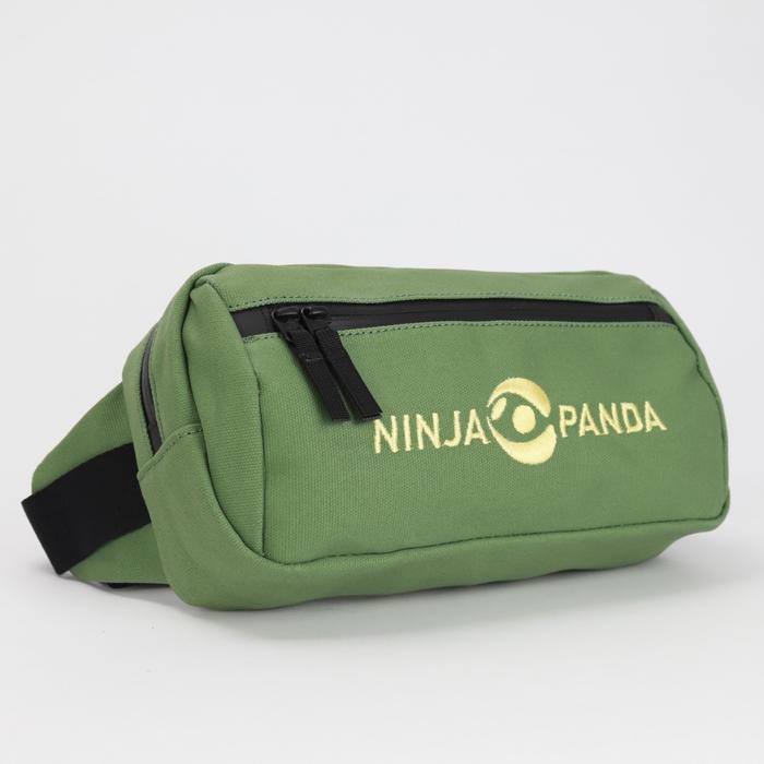 NINJA PANDA Waist Bag CrossFit NOBULL, Running Hiking Sports Waterproof Waxed Canvas ROGUE, ELEIKO Tas - Polar Grey