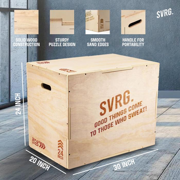 SVRG. Soft Plyo Box 24" - Soft Jump Box - Jump Crossfit 4 Level - 18