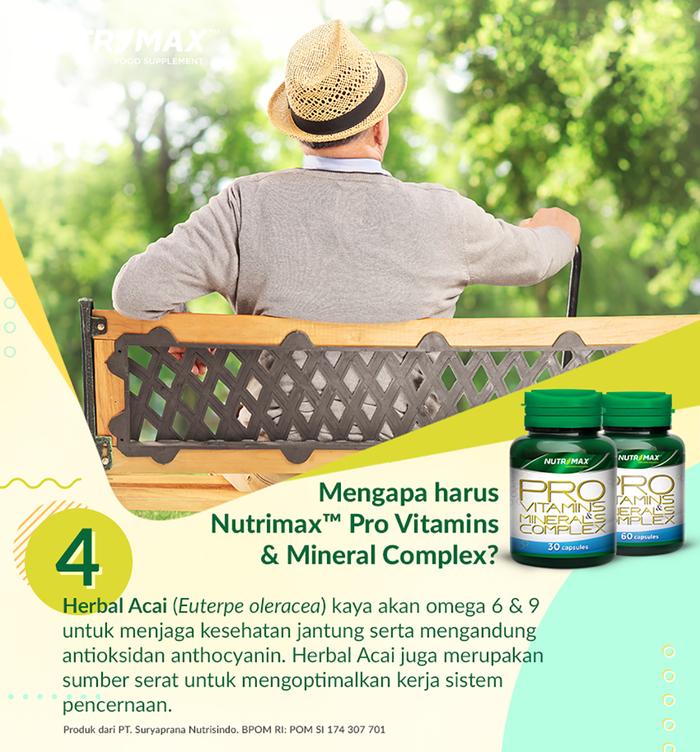 Nutrimax Pro Vitamins dan Minerals Complex Tablet Multivitamin Vitamin dan Kalsium Isi 30 Kapsul