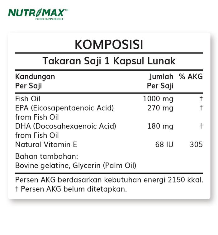 Paket Bundling Nutrimax Vitamin D3 1000 IU Nutrimax Omega 3 Pro Softgel