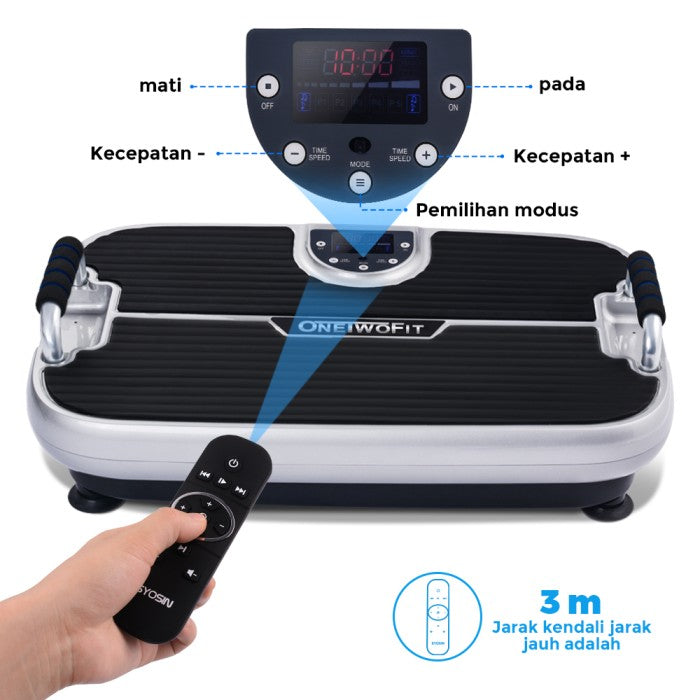 OneTwoFit Exercise Vibration Machines Multifungsi Slim Exercise Fitness Machine Alat Pelangsing Mesin Getar