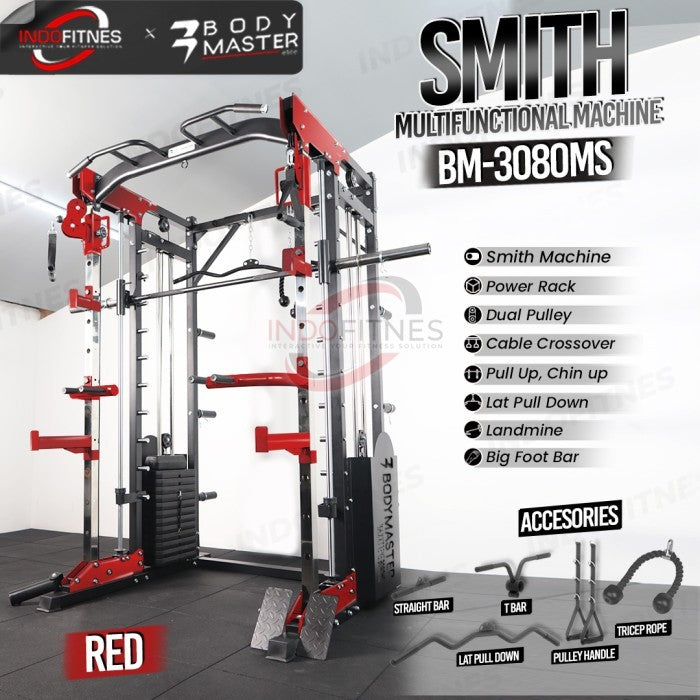 BODYMASTER Smith Machine BM-2080 Home Gym Functional Monster G6 G12 - BM-2080 RED, KURIR TOPED