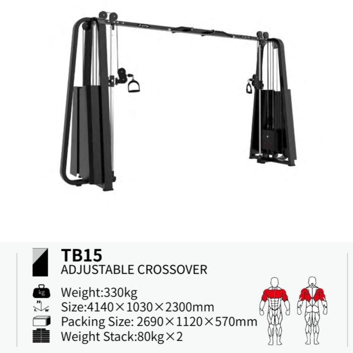 BRTW FITNESS Dual Cable Crossover TB15 /Gym / Fitness