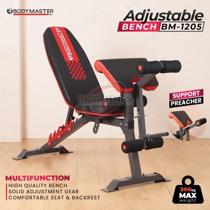 BODYMASTER Adjustable Bench BM-1205HE - Bangku Kursi Sit up Gym Fitnes - BENCH BM-1205