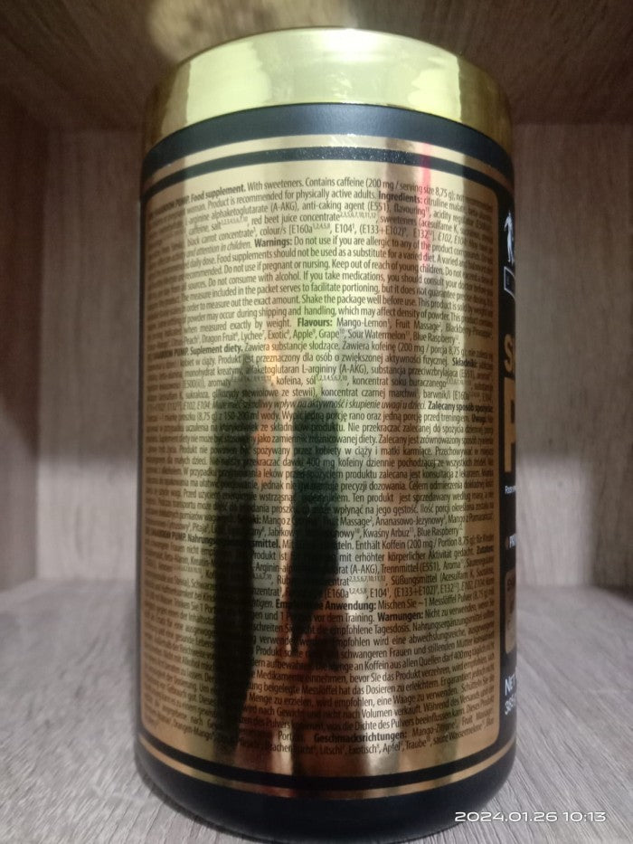 KEVIN LEVRONE SHAABOOM PUMP 385 g Pre Workout 44 Serving