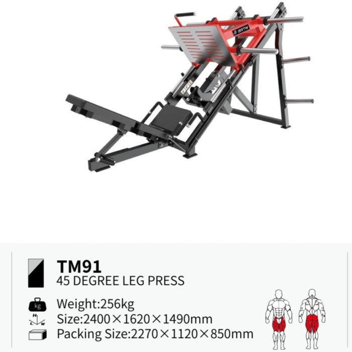 BRTW FITNESS 45 Degree Leg Press TM91/Gym / Fitness