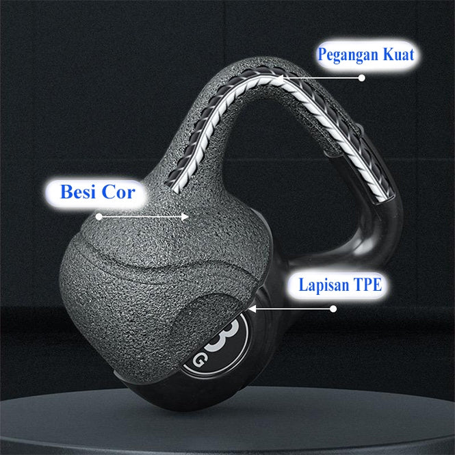 POTENCE KETTLEBELL 10KG / KETTLE BELL 10 KG / DUMBEL BARBEL DUMBELL WEIGHT LIFTING 10KG