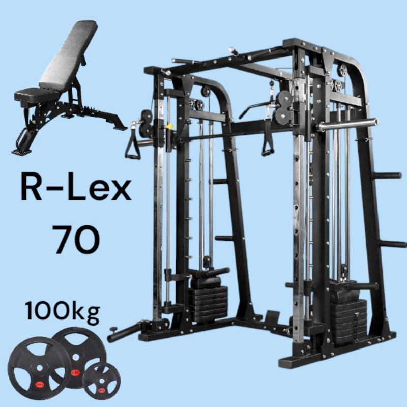 R-Lex70 Smith Machine Multifungsi Trainer Komplit / Alat Home Gym / Alat Fitness Multi / Murah Berkualitas / Besi Kokoh