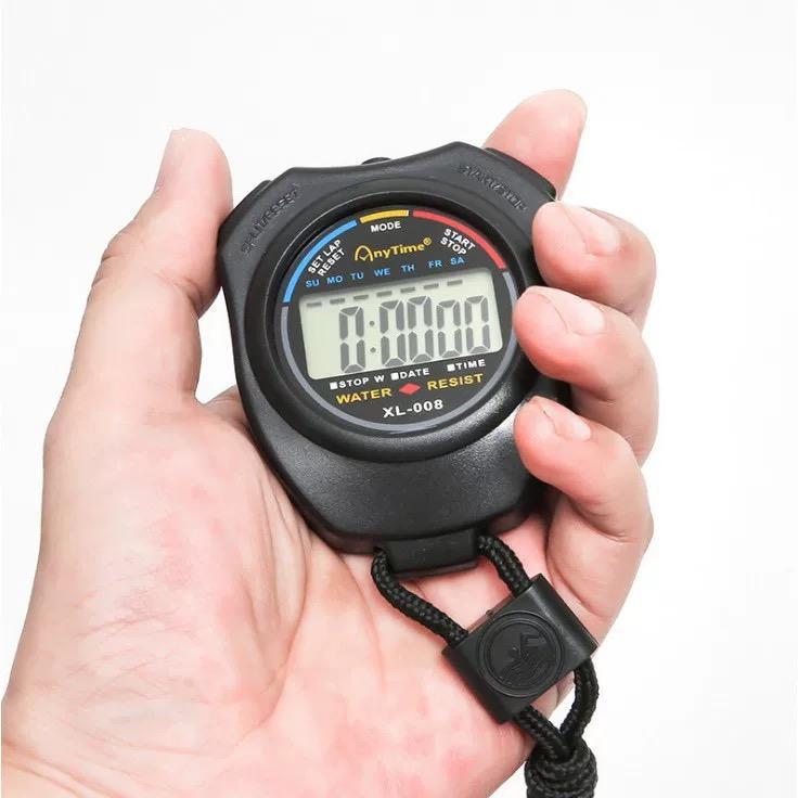 POTENCE Stopwatch LCD Dengan Strap / Timer Waterproof Aksesoris Olahraga Gym / Stopwatch Digital