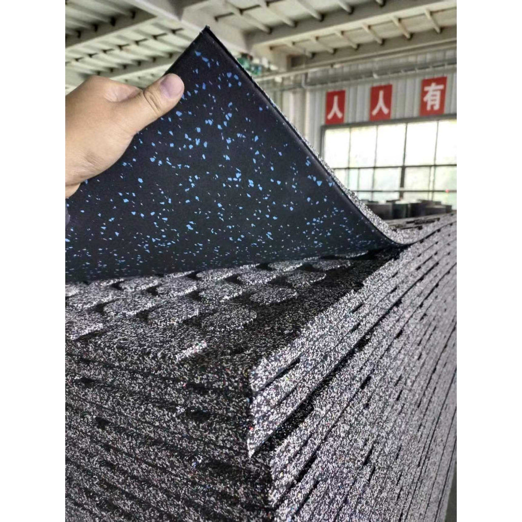 Floor Rubber Gym 50x50 cm Tebal 2 cm /Lantai Karet Gym Anti Slip/Karpet Lantai Karet Tempat Fitness EPDM
