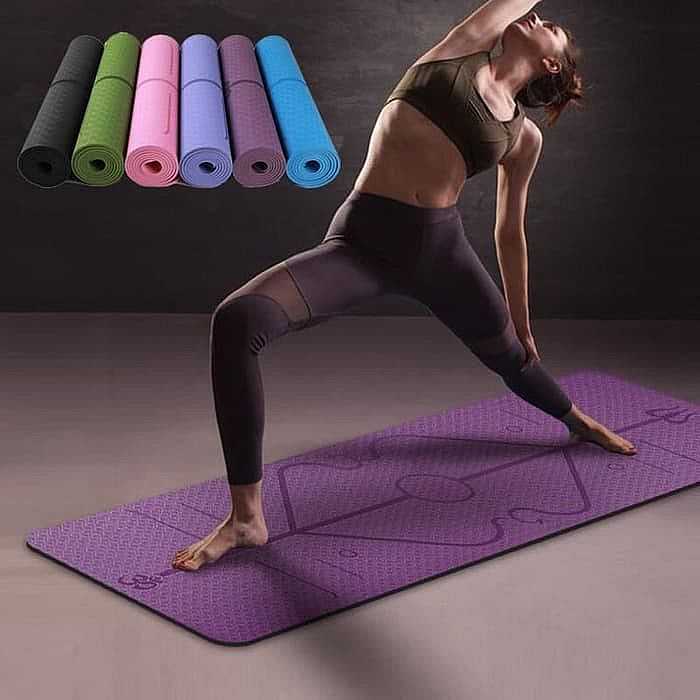 Matras Yoga Yoga Mat Karpet Spons 6 mm Bonus Tas