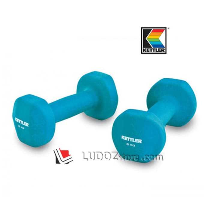 Neoprene Dumbell 2x 3kg Kettler Barbell Plastik