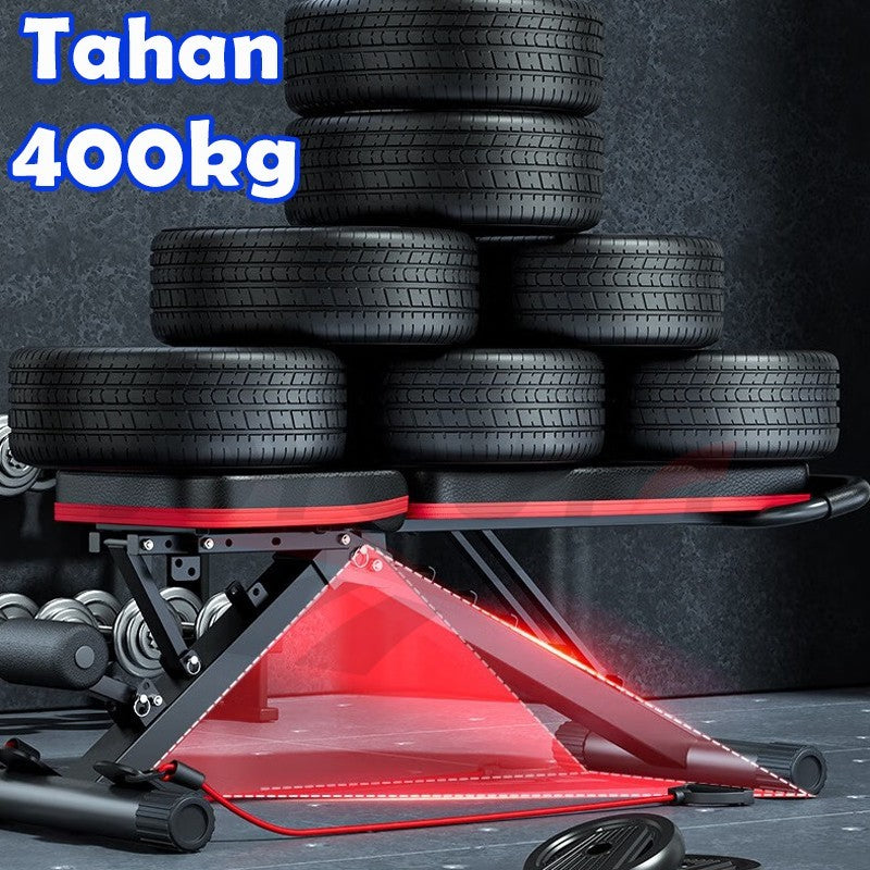 POTENCE Sit Up Bench Adjustable Folding Fitness Bench Press Dumbbell Weight Bench Kursi Gym Olahraga Fitness Dumbell Stool