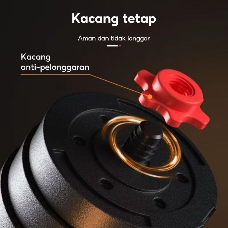 KHUSUS GOJEK POTENCE DUMBELL SET 15KG 20KG 30KG 50KG PERALATAN FITNESS DUMBBELL SET BARBEL SET PLASTIK ALAT OLAHRAGA ANGKAT BEBAN