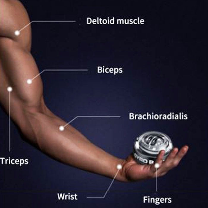 POTENCE Power Wrist Ball Alat Latihan Tangan Wrist Ball Gyro Spinner Exercise alat gym fitness