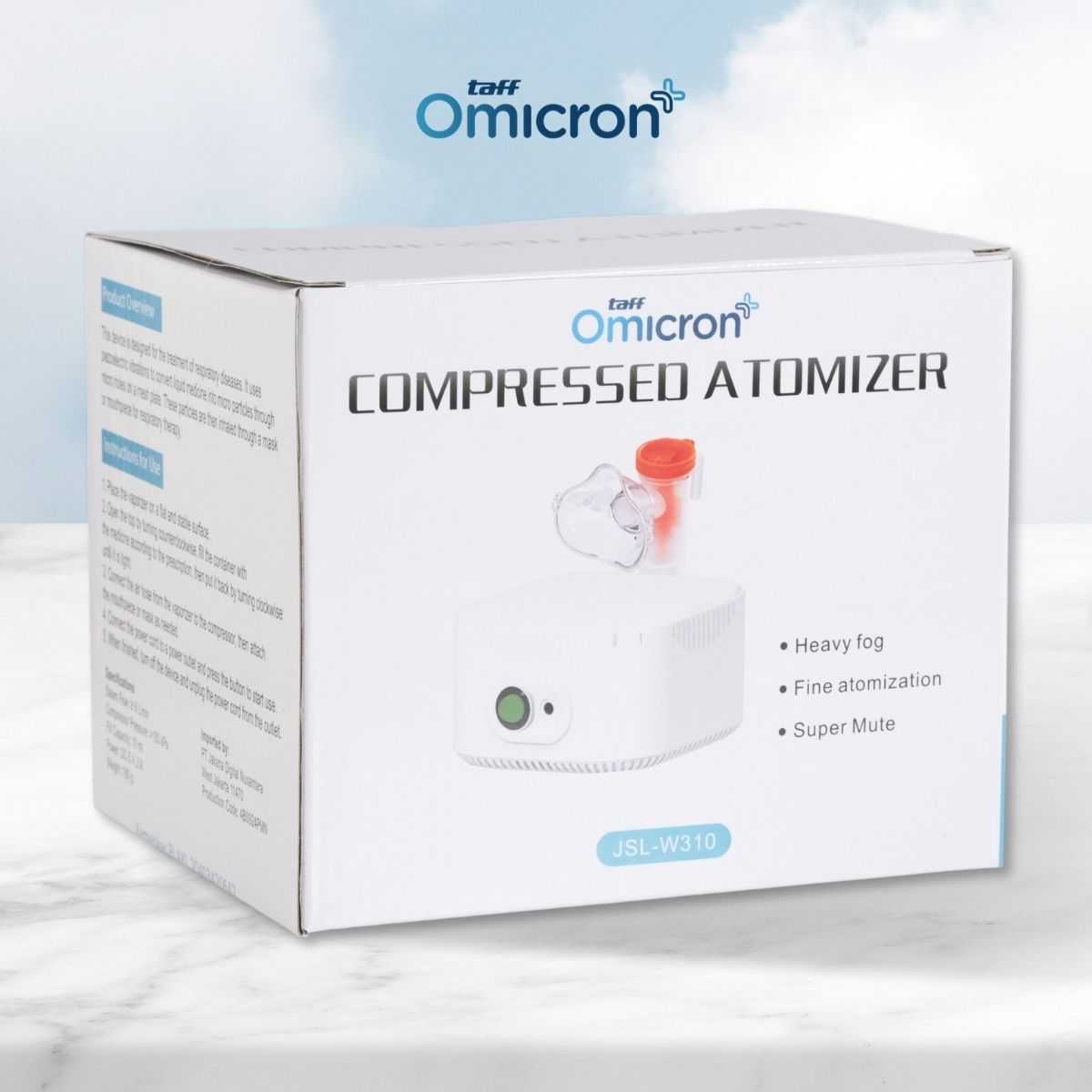 TaffOmicron Alat Terapi Pernapasan Compressor Nebulizer Inhaler - JSL-W310