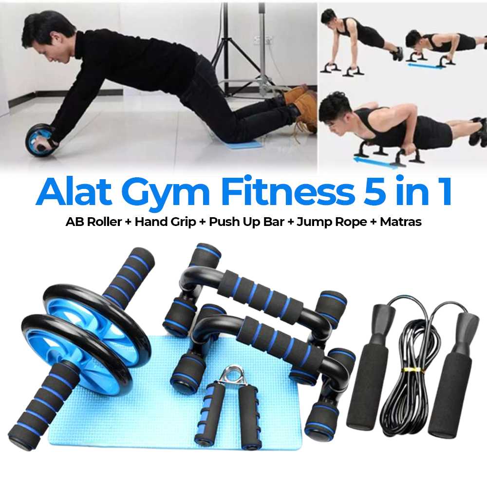 TOMSHOO Alat Gym Fitness Roller Push Up Bar Hand Grip in TS002