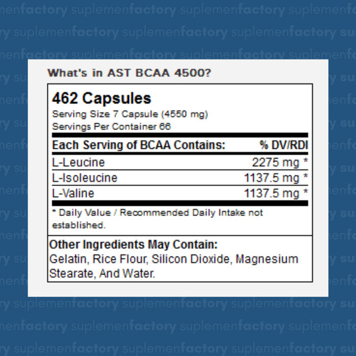 AST BCAA 4500MG 462 CAPS