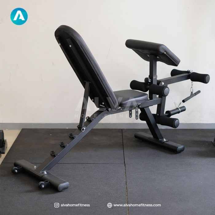 Adjustable Bench Optimove BE-04 Bangku Gym Fitness Leg Curl Extension