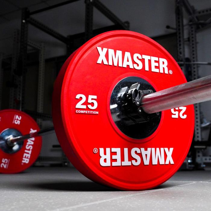 XMASTER Plate Bumper Urethane Kompetisi IWF 5kg-25kg Standar Gym CrossFit Strength ROGUE ELEIKO Hijau Kuning Biru Merah - 10kg Competition