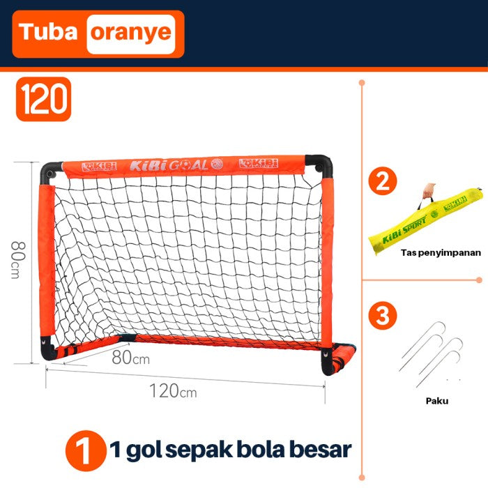 OneTwoFit Gawang sepak bola anak-anak lipat portabel Foot Ball Sport - white 60