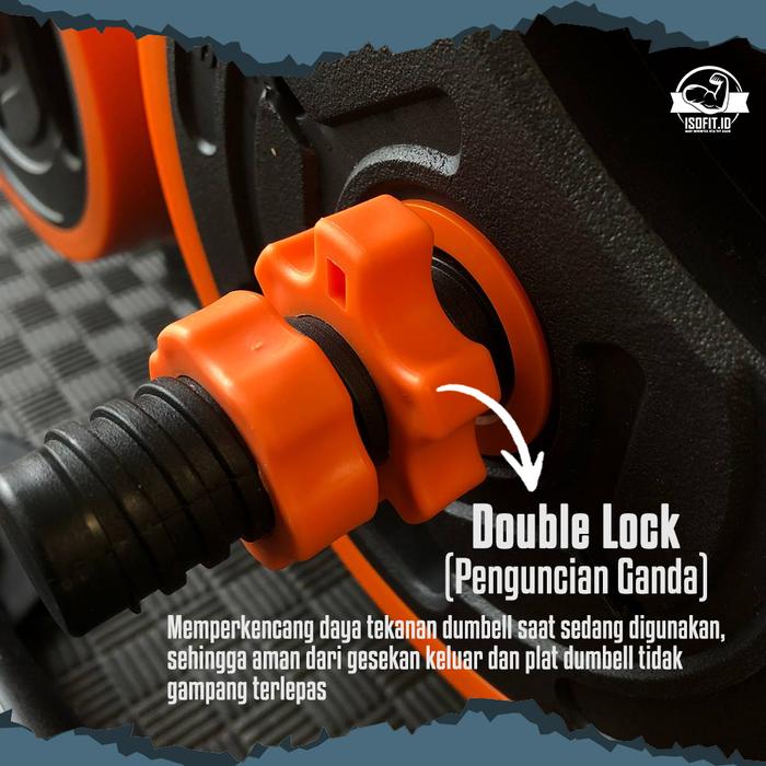 DUMBELL SET SNJ-03 / Barbel / Dumbbell Set / Alat Angkat Beban / Alat Fitness New Varian - SNJ03 3IN1-10KG