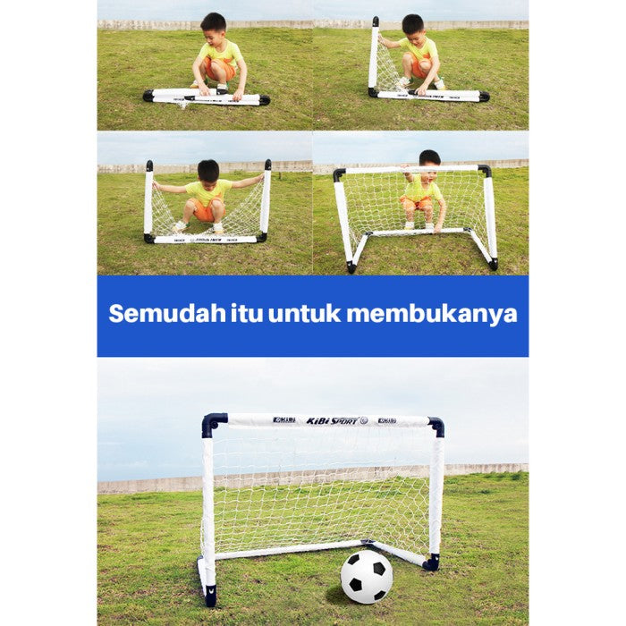 OneTwoFit Gawang sepak bola anak-anak lipat portabel Foot Ball Sport - white 60
