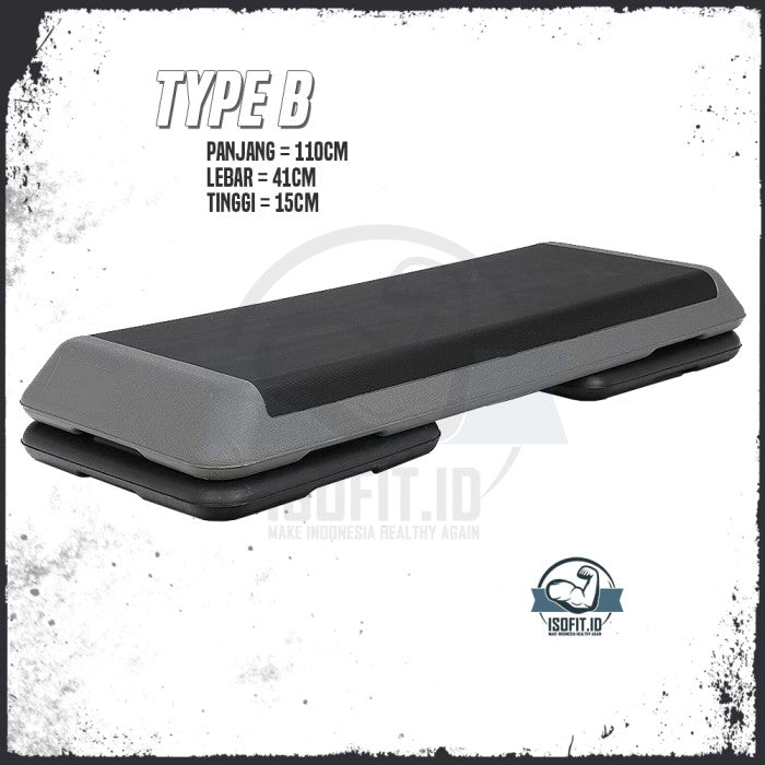 Aerobic Exercise Stepper/Papan Step Aerobik 110x41x10/15/20cm - A - 110x41x10cm