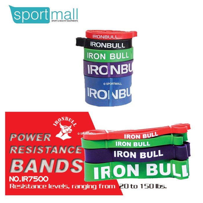 1 x IRON BULL Resistance Power Band 2080*4.5*10,2mm Purple