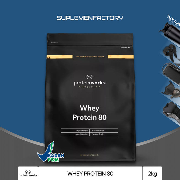 The Protein Works Whey Protein 80 Concentrate 2kg - Coklat