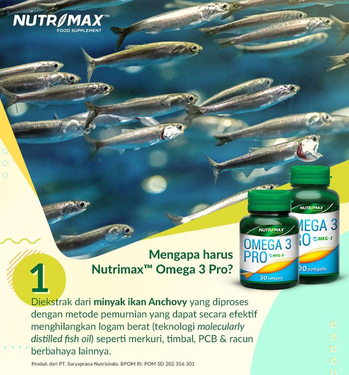 Nutrimax Omega 3  Pro Softgels Minyak Ikan Fish Oil - 30 SOFTGELS