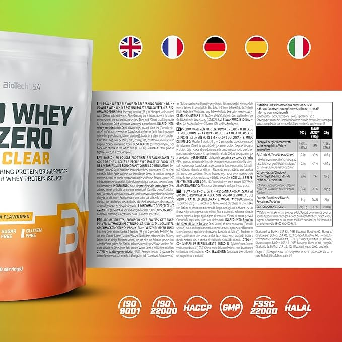 Biotech - Iso Whey Zero Clear Protein 1000 gram - watermelon