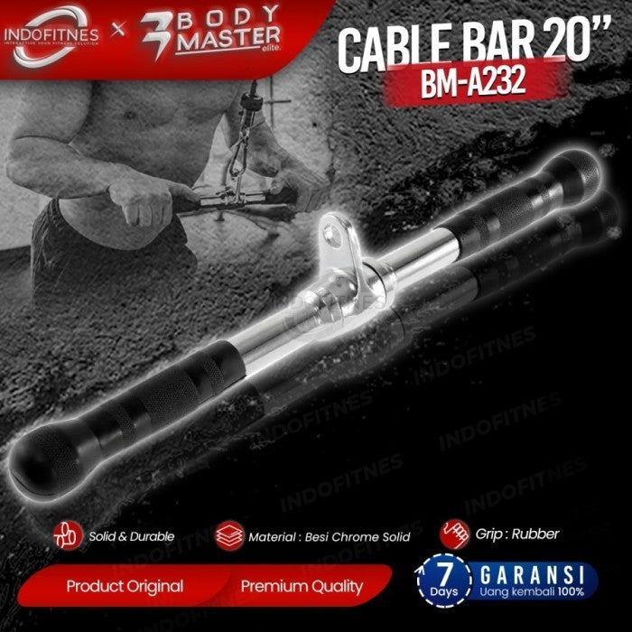 BODYMASTER Cable Attachment Handle Gym Fitnes Tricep rope, Seated row, D handle grip, Power grip, Lat Pull Down, Simple Pulley, Curl Cable Bar, Pro Style Bar, Multi Bar - SEATED ROW, TOPED