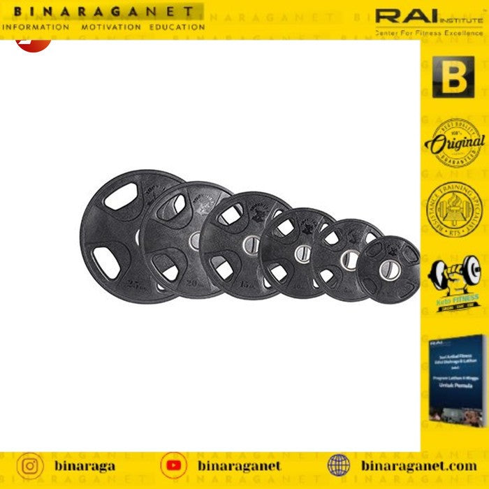 Iron Bull 4-Grips Olympic Rubber Weight Plate 10KG 1pcs