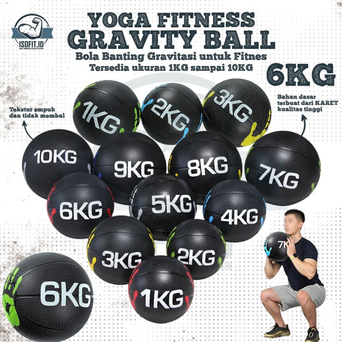 Yoga Fitness Gravity Gym Ball / Bola Yoga 1-10KG - 1 KG